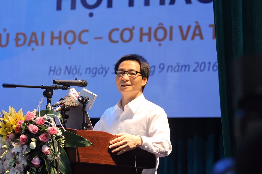 Phó Thủ tướng Vũ Đức Đam cho biết, Chính phủ tiếp tục tạo điều kiện thuận lợi cho hoạt động của các trường đại học khi thực hiện tự chủ. ảnh: Ngọc Quang. Phó Thủ tướng Vũ Đức Đam cho biết, Chính phủ tiếp tục tạo điều kiện thuận lợi cho hoạt động của các trường đại học khi thực hiện tự chủ. ảnh: Ngọc Quang.