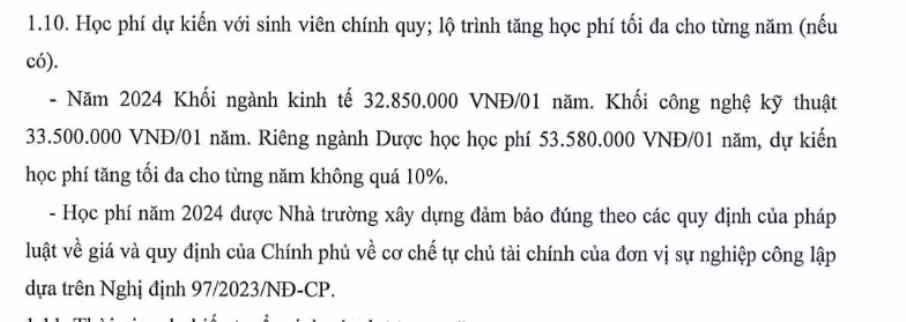 Ảnh: Chụp từ Đề án tuyển sinh 2024 của Trường Đại học Công nghiệp Thành phố Hồ Chí Minh