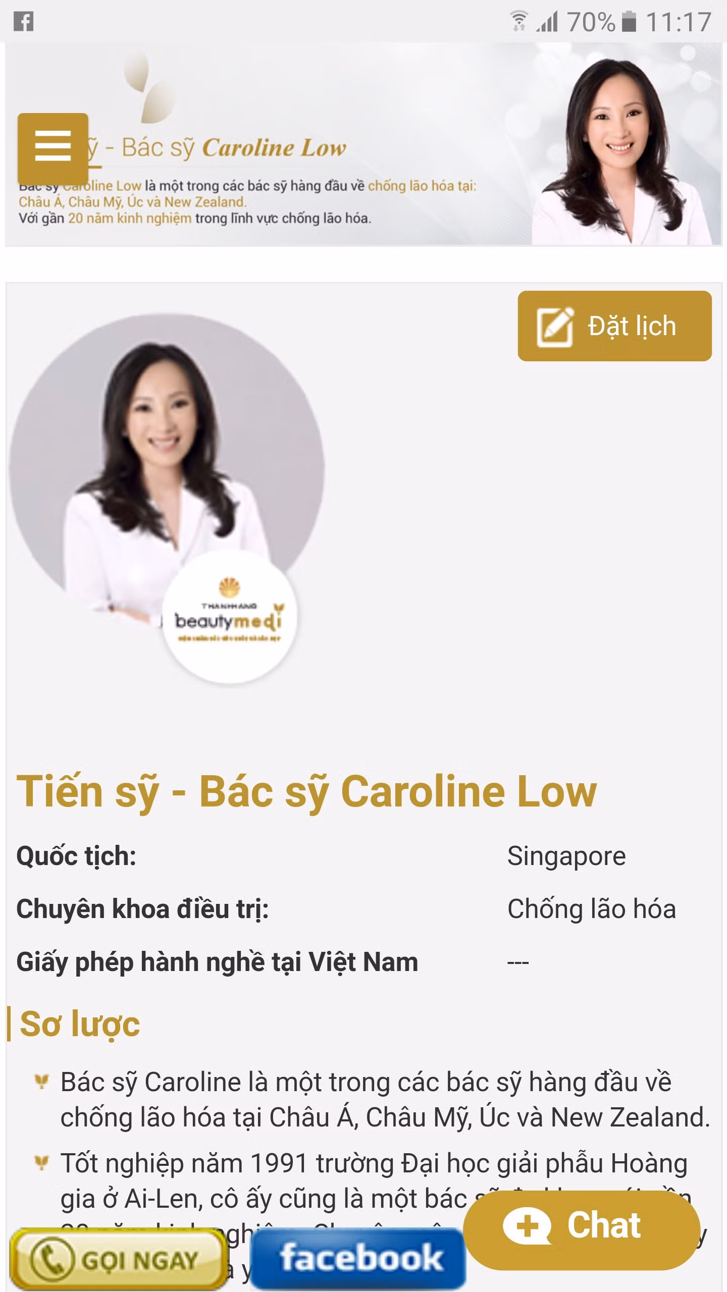 Mặc dù chưa có giấy phép hành nghề tại Việt Nam nhưng Thanh Hằng Beauty Medi vẫn cho bác sĩ ngoại quốc khám chữa bệnh tại Trung tâm.( Ảnh chụp màn hình trước khi Thanh Hằng gỡ bỏ) Mặc dù chưa có giấy phép hành nghề tại Việt Nam nhưng Thanh Hằng Beauty Medi vẫn cho bác sĩ ngoại quốc khám chữa bệnh tại Trung tâm.( Ảnh chụp màn hình trước khi Thanh Hằng gỡ bỏ)