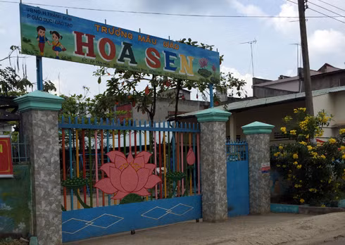 Trường Mẫu giáo Hoa Sen. (Ảnh: H.L) Trường Mẫu giáo Hoa Sen. (Ảnh: H.L)