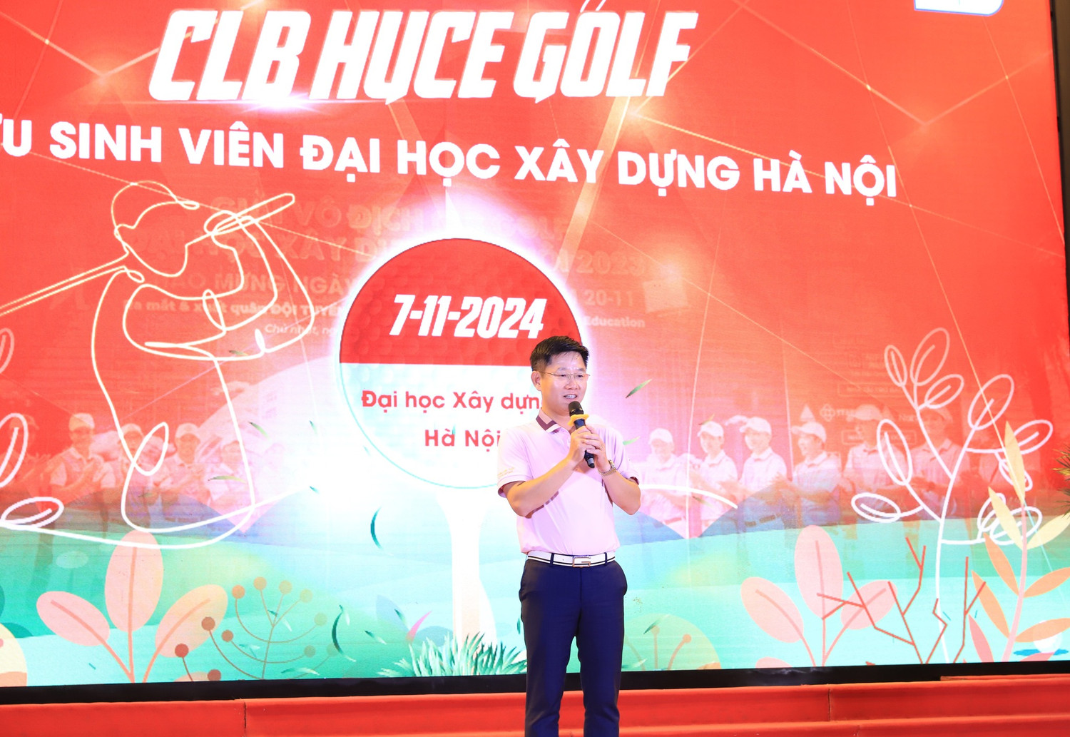 Ông Đoàn Văn Tuấn - Đội trưởng đội tuyển Câu lạc bộ HUCE golf Cựu sinh viên Trường Đại học Xây dựng Hà Nội chia sẻ Ảnh: HUCE.