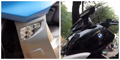 Để nhận biết sự khác nhau giữa C600 Sport và C650GT, người dùng có thể phân biệt từ phần yên xe, cùng một số chi tiết nhỏ ở phần đầu và đuôi xe. Ngoài ra, C600 Sport có đèn xi-nhan trước tích hợp cùng cụm đèn pha, còn trên C650GT được gắn trên gương chiếu hậu.