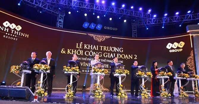 Nghi thức khai trương FLC Vĩnh Thịnh Resort.