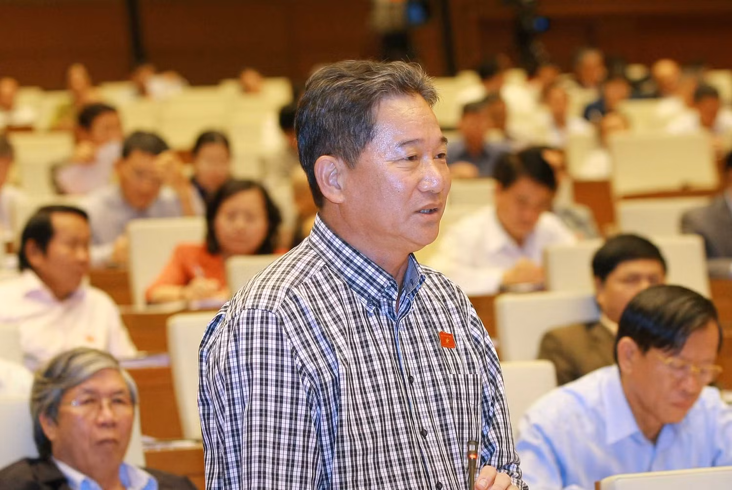 Đại biểu Quốc hội Nguyễn Bá Thuyền. ảnh: Trung tâm báo chí Quốc hội.