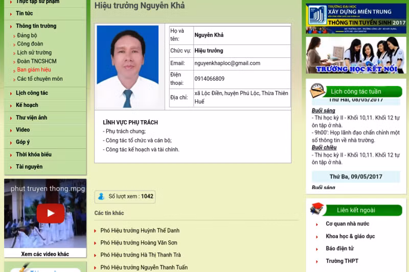 Điều chuyển công tác một hiệu phó do trường bị “lạm phát” lãnh đạo ảnh 2 Điều chuyển công tác một hiệu phó do trường bị “lạm phát” lãnh đạo ảnh 2