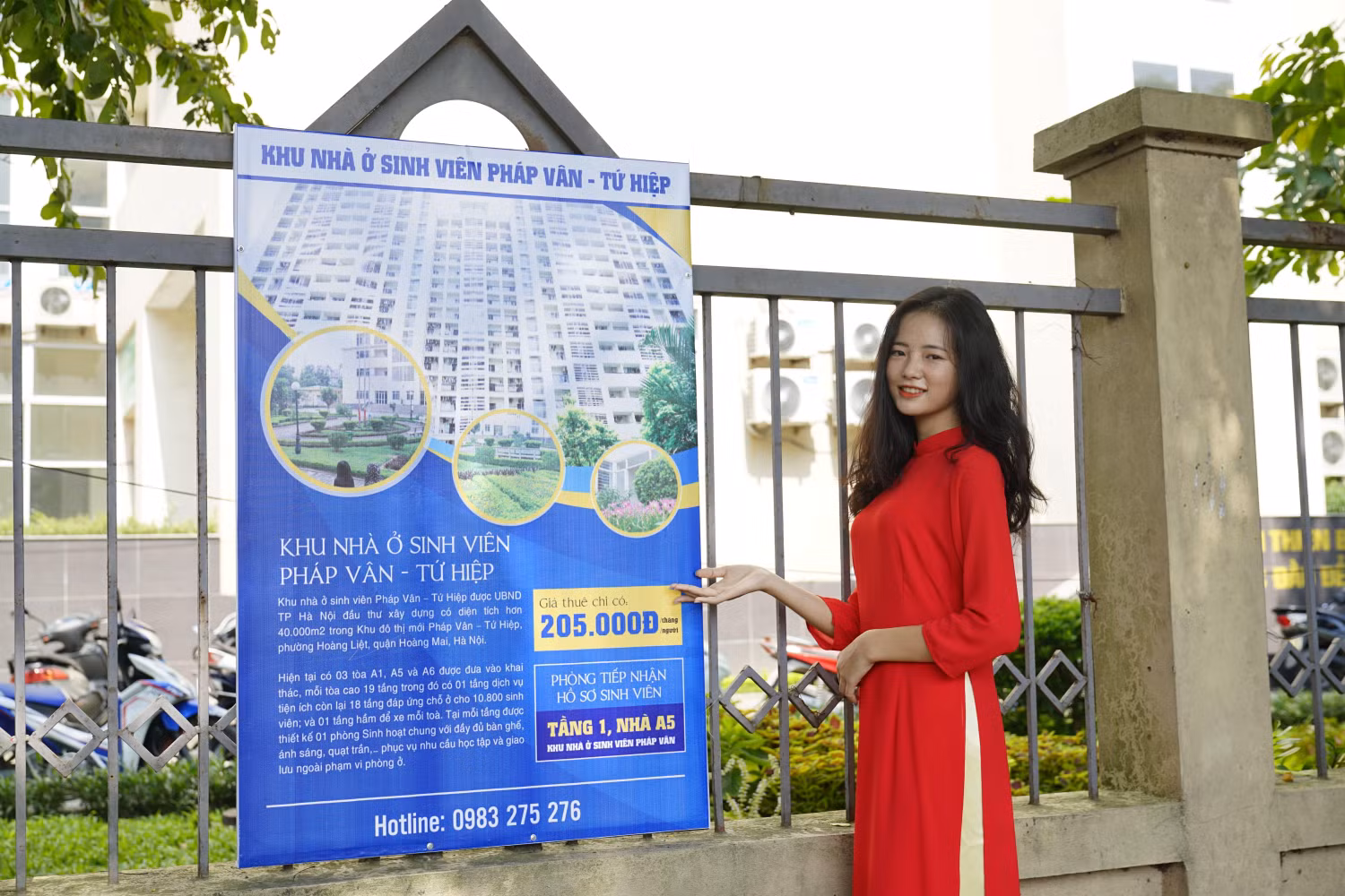 Ký túc xá Pháp Vân - Tứ Hiệp có giá thuê trọ chỉ 205.000 đồng/tháng theo quy định Nhà nước.