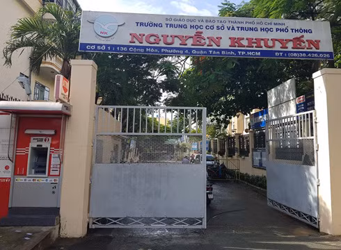Trường tư thục Nguyễn Khuyến, cơ sở đường Cộng Hòa, quận Tân Bình (ảnh: P.L)