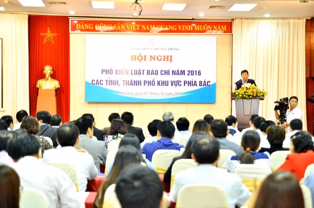 Toàn cảnh Hội nghị phổ biến Luật Báo chí 2016 Khu vực phía Bắc. Ảnh: Cao Nguyên. Toàn cảnh Hội nghị phổ biến Luật Báo chí 2016 Khu vực phía Bắc. Ảnh: Cao Nguyên.