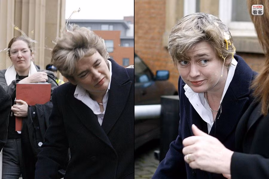 Ruth Kelly, Bộ trưởng Bộ Giáo dục Anh bị ném trứng thối bên ngoài tòa nhà Quốc hội Pháp ngày 6/2/2006 Ruth Kelly, Bộ trưởng Bộ Giáo dục Anh bị ném trứng thối bên ngoài tòa nhà Quốc hội Pháp ngày 6/2/2006