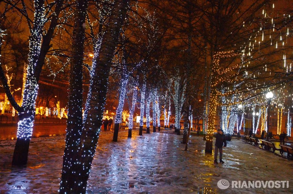 Cảnh tượng báo hiệu một mùa Giáng sinh ấm áp tại Moscow. Cảnh tượng báo hiệu một mùa Giáng sinh ấm áp tại Moscow.