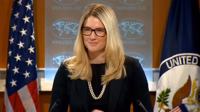 Phó phát ngôn viên Bộ Ngoại giao Mỹ Marie Harf. Phó phát ngôn viên Bộ Ngoại giao Mỹ Marie Harf.