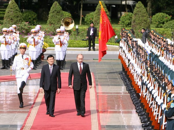 Nghi lễ đón tiếp Tổng thống Putin.