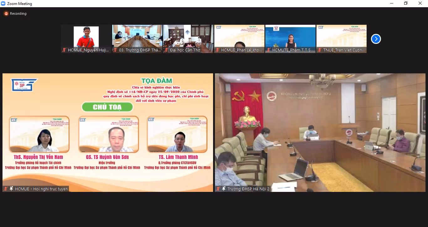 Buổi tọa đàm kết nối các trường sư phạm và các trường đại học có ngành đào tạo giáo viên trên cả nước. (Ảnh: PM) Buổi tọa đàm kết nối các trường sư phạm và các trường đại học có ngành đào tạo giáo viên trên cả nước. (Ảnh: PM)