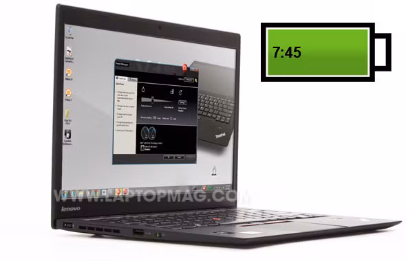 ThinkPad X1 Carbon Với giá bán khởi điểm 1249 USD, ThinkPad X1 Carbon tỏ ra khá hấp dẫn với sức mạnh mà nó mang lại: CPU Core i5, màn hình nhám 14 inch độ phân giải cao 1600 x 900 pixel. Pin máy cho thời lượng 7 tiếng 45 phút trong bài test lướt web qua WiFi.