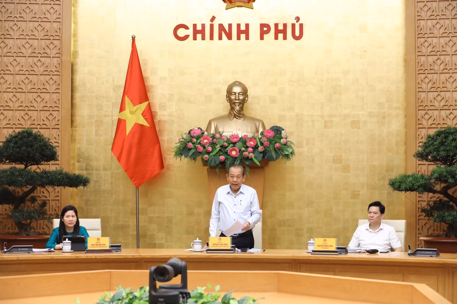 Phó Thủ tướng Trương Hòa Bình phát biểu. Ảnh: VGP Phó Thủ tướng Trương Hòa Bình phát biểu. Ảnh: VGP