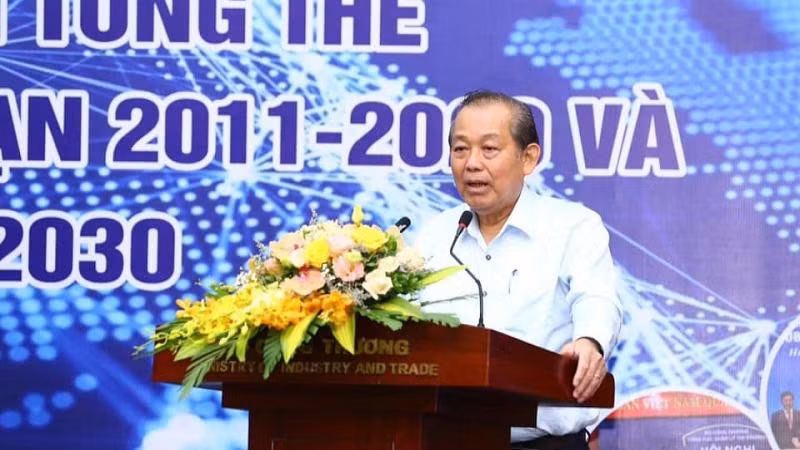 Phó Thủ tướng Thường trực Chính phủ Trương Hoà Bình phát biểu. Ảnh: VGP Phó Thủ tướng Thường trực Chính phủ Trương Hoà Bình phát biểu. Ảnh: VGP