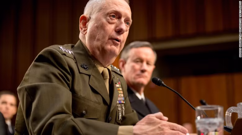 Bộ trưởng Quốc phòng Mỹ, tướng James Mattis. Ảnh: CNN.