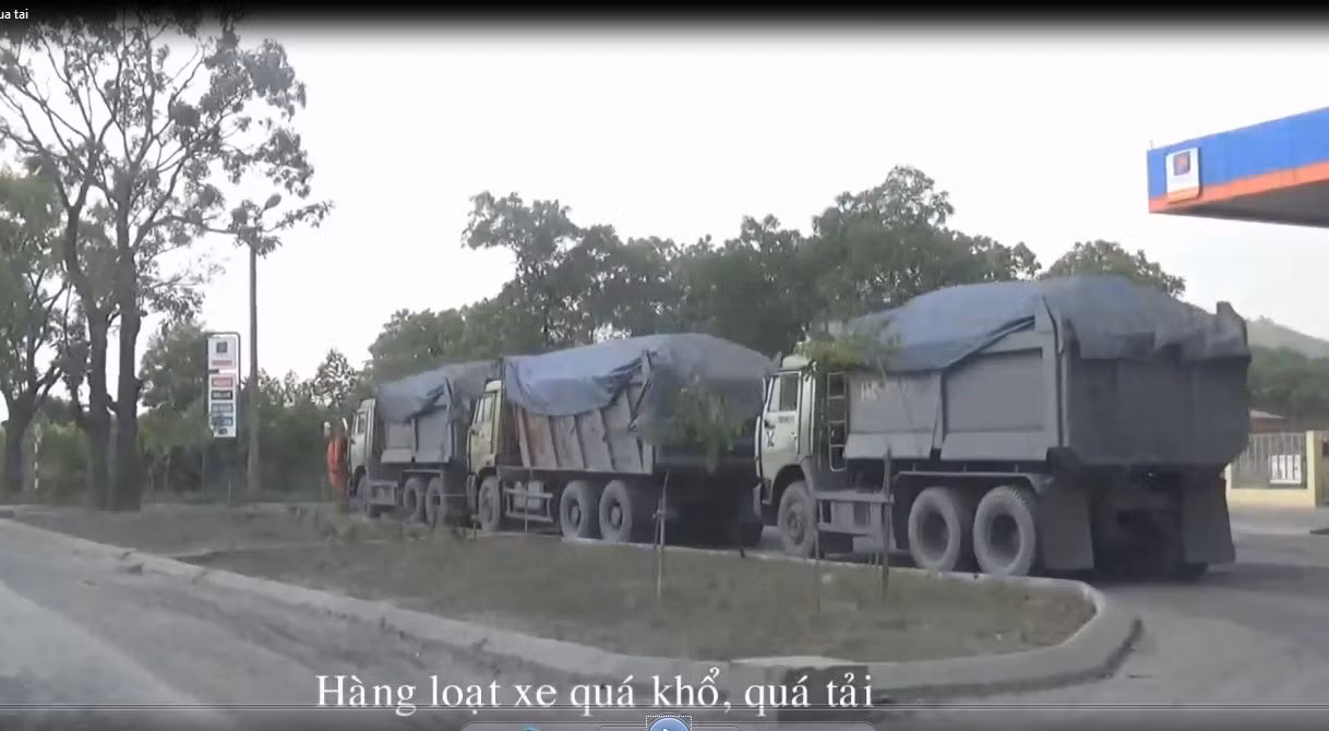 Từng đoàn xe quá tải nối đuôi nhau cày nát các tuyến đường tại TP. Uông BÍ