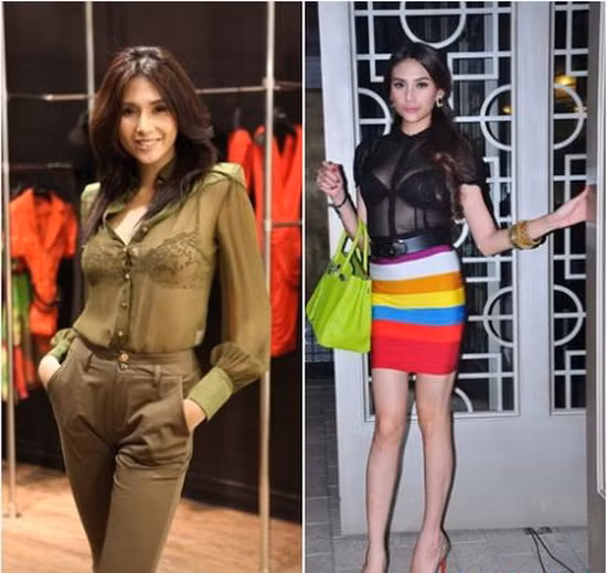 Khoe nội y táo bạo, nhưng Võ Hoàng Yến khéo léo chọn "tone sure tone" giữa nội y với váy áo, làm hạn chế cảm giác phản cảm cho người đối diện.