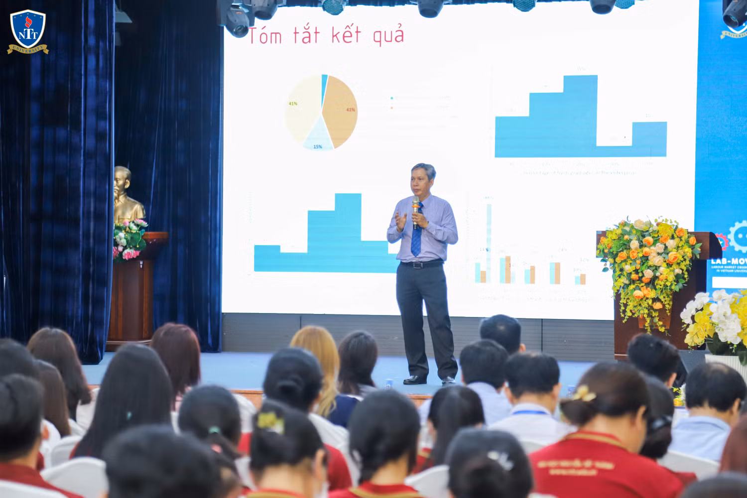 Tiến sĩ Nguyễn Tuấn Anh - Phó hiệu trưởng Trường Đại học Nguyễn Tất Thành phát biểu.
