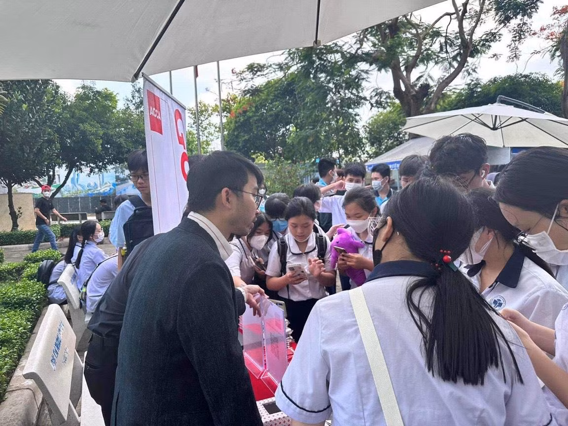 Khu vực tư vấn ngành nghề và ACCA. Ảnh HSC Khu vực tư vấn ngành nghề và ACCA. Ảnh HSC
