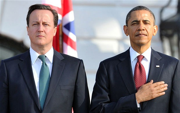 Tổng thống Mỹ Barack Obama và Thủ tướng Anh David Cameron (trái) Tổng thống Mỹ Barack Obama và Thủ tướng Anh David Cameron (trái)