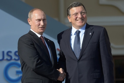 Tổng thống Nga Vladimir Putin và Chủ tịch Ủy ban châu Âu Jose Manual Barroso. Tổng thống Nga Vladimir Putin và Chủ tịch Ủy ban châu Âu Jose Manual Barroso.