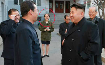 Kim Yo-jong tháp tùng anh trai trong chuyến thăm xưởng phim hoạt hình.