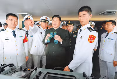 Chủ tịch Trung Quốc Tập Cận Bình thị sát lực lượng tàu chiến Hải quân Chủ tịch Trung Quốc Tập Cận Bình thị sát lực lượng tàu chiến Hải quân