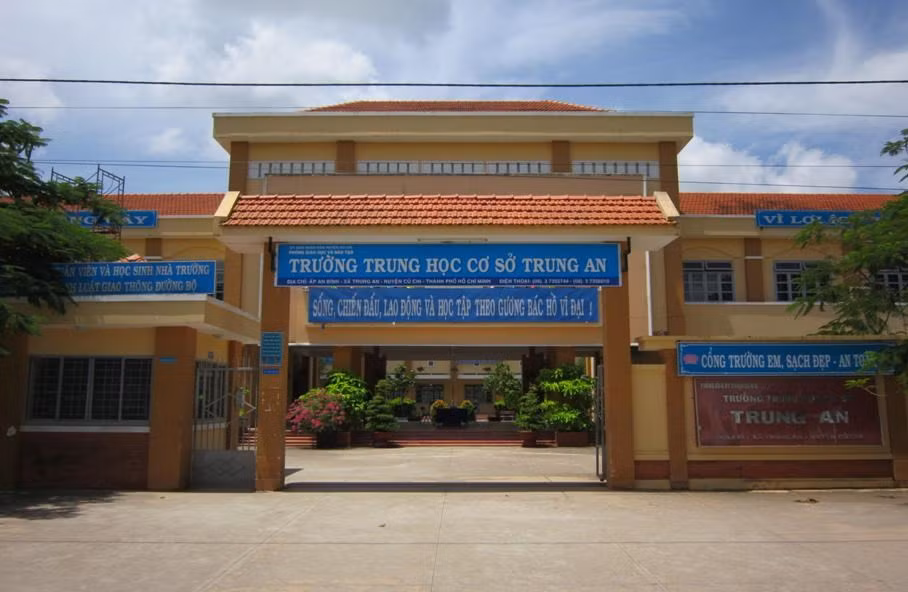 Trường trung học cơ sở Trung An, huyện Củ Chi (Ảnh: website nhà trường)