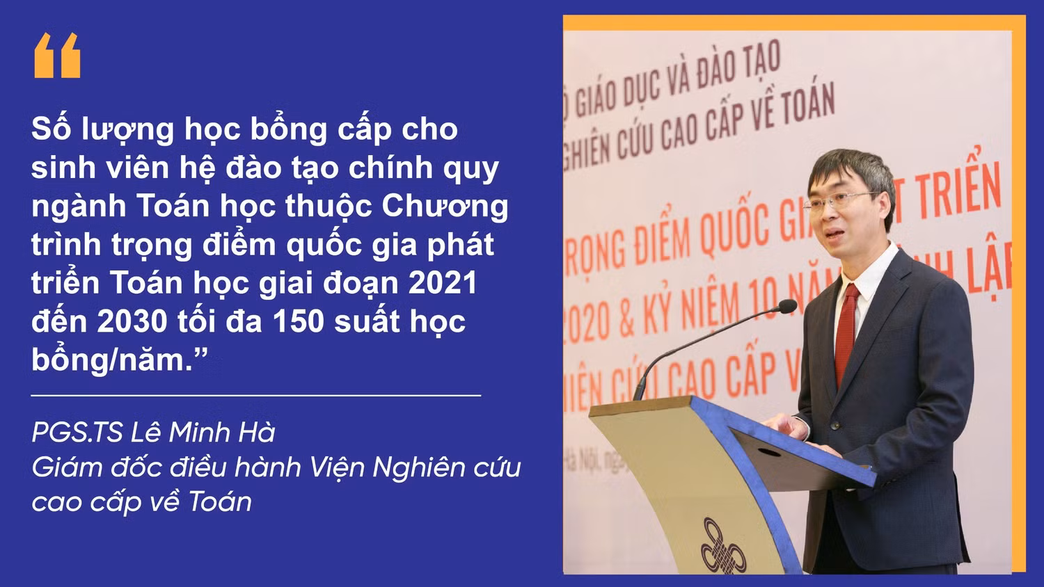 Phó giáo sư, Tiến sĩ Lê Minh Hà - Giám đốc điều hành Viện Nghiên cứu cao cấp về Toán Phó giáo sư, Tiến sĩ Lê Minh Hà - Giám đốc điều hành Viện Nghiên cứu cao cấp về Toán