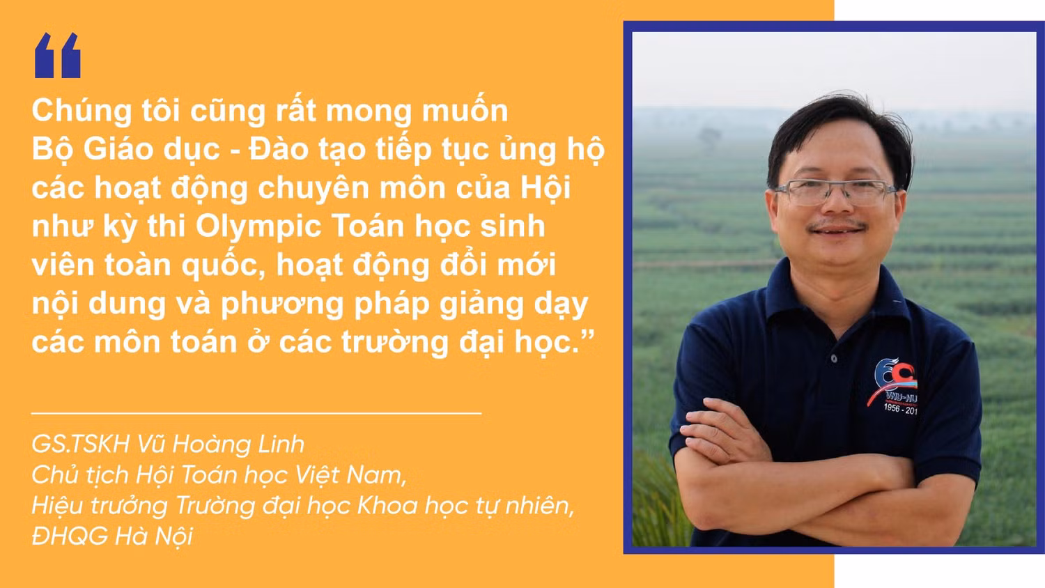 Giáo sư Vũ Hoàng Linh – Chủ tịch Hội Toán học Việt Nam Giáo sư Vũ Hoàng Linh – Chủ tịch Hội Toán học Việt Nam