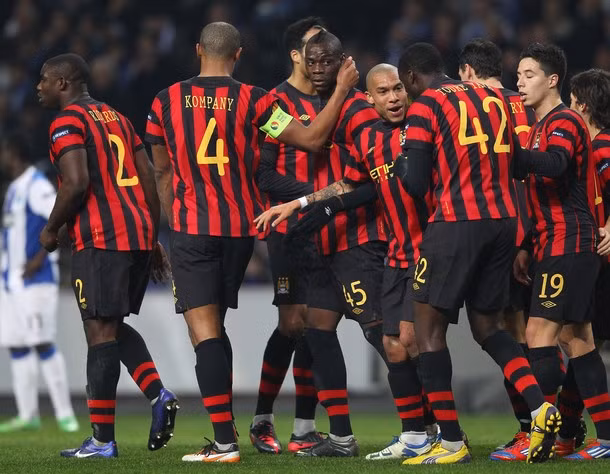 Niềm vui của các cầu thủ Manchester City