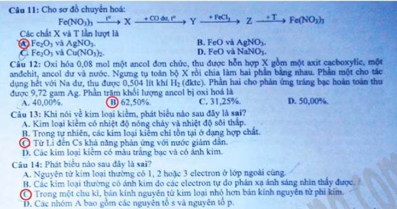 ĐÁP ÁN MÔN TOÁN KHỐI B 2012 - ĐÁP ÁN ĐH MÔN SINH KHỐI B 2012