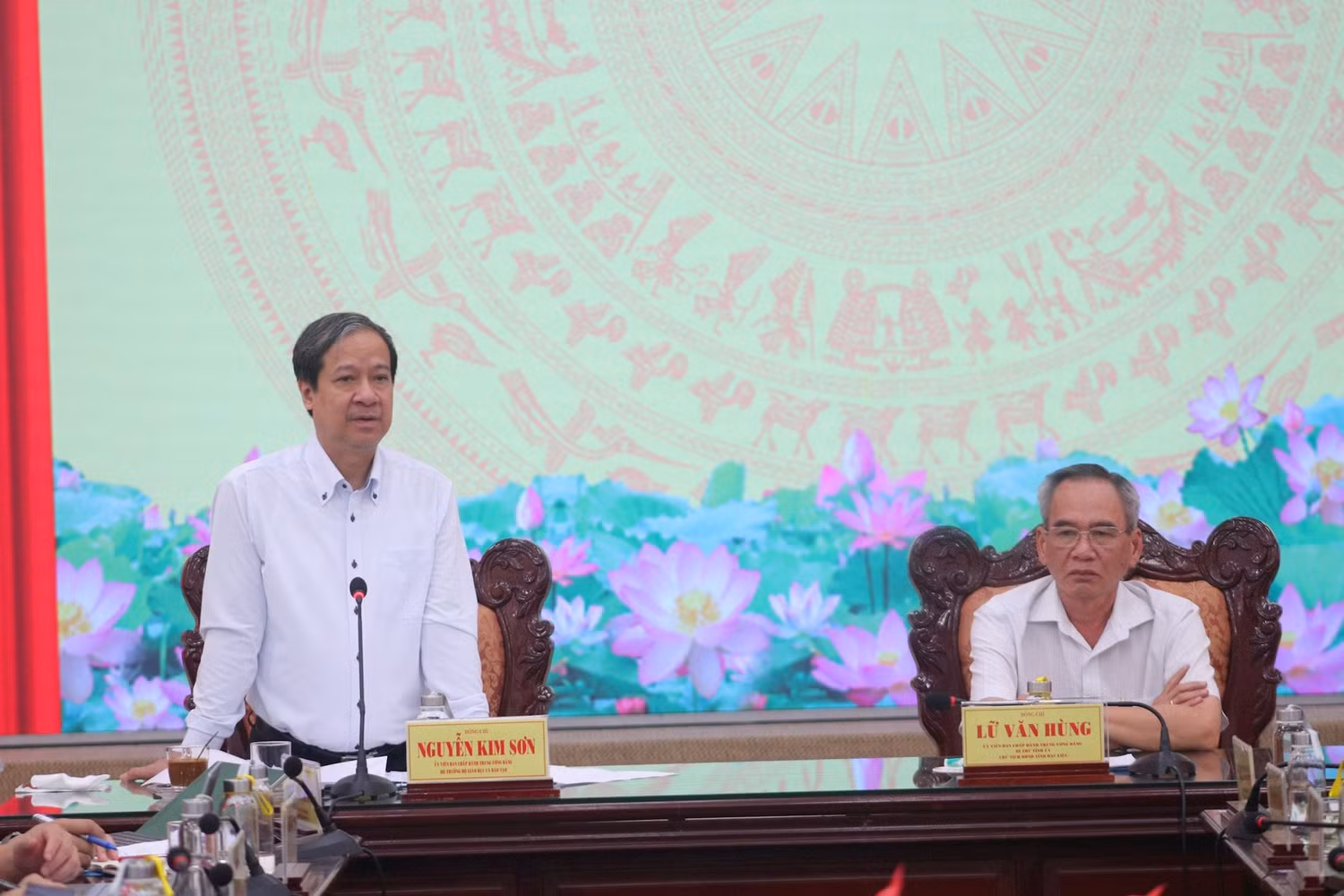 Bộ trưởng Nguyễn Kim Sơn phát biểu tại buổi làm việc (Ảnh: Thắng Lợi)