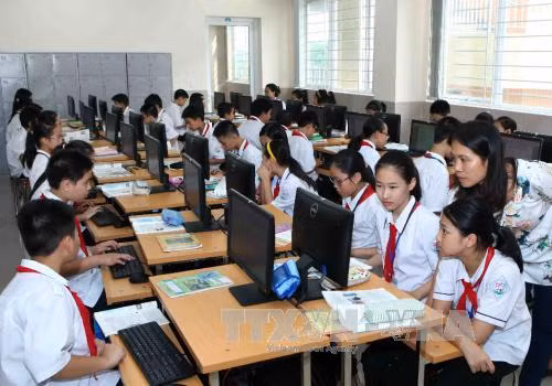 Giờ thực hành môn Tin học của học sinh Hà Nội. Ảnh minh họa, nguồn: Quý Trung/Thông tấn xã Việt Nam.