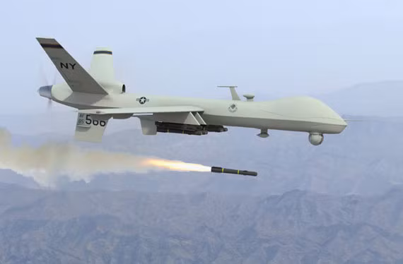 Máy bay không người lái MQ-9 Reaper của Mỹ phóng tên lửa Hellfire