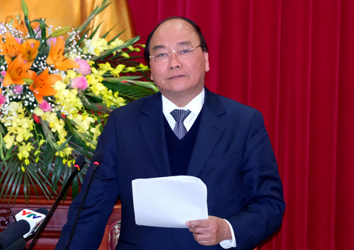 Thủ tướng nhấn mạnh Yên Bái cần phát huy tiềm năng, lợi thế trong phát triển kinh tế-xã hội, trong đó có cảnh quan ruộng bậc thang Mù Cang Chải.Ảnh: VGP/Quang Hiếu.