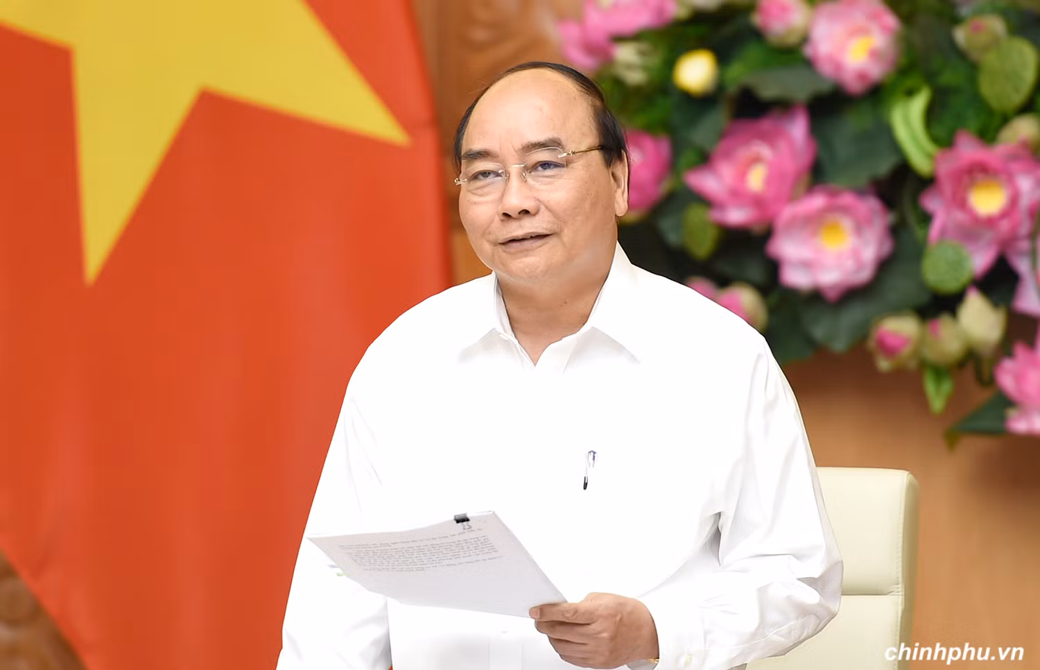 Thủ tướng phát biểu tại buổi làm việc. (Ảnh: VGP) Thủ tướng phát biểu tại buổi làm việc. (Ảnh: VGP)