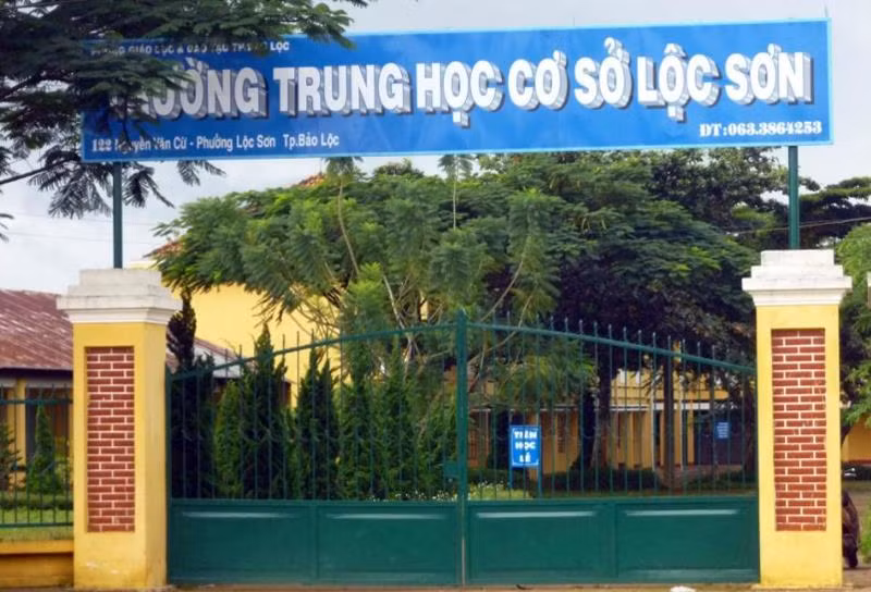 Trường Trung học cơ sở Lộc Sơn. (Ảnh: Công Minh)