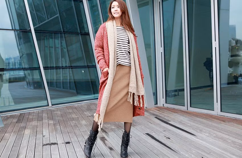 Mặc chân váy Midi như thế nào?, Thời trang, chan vay midi, vay, giay cao got, thoi trang