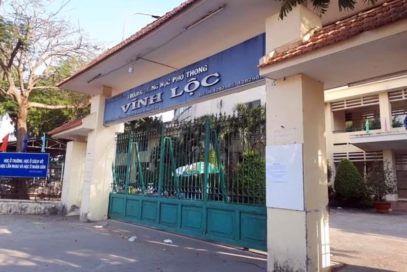 Trường Trung học phổ thông Vĩnh Lộc. (Ảnh: H.L)