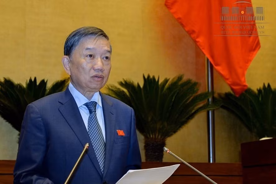 Bộ trưởng Bộ Công an Tô Lâm. Ảnh: Quochoi.vn Bộ trưởng Bộ Công an Tô Lâm. Ảnh: Quochoi.vn