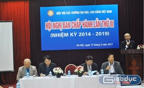 Hiệp hội các trường Đại học, Cao đẳng Việt Nam họp Ban Chấp hành lần thứ 3 (Ảnh: Thùy Linh)