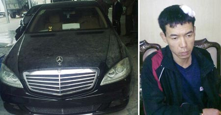 Nguyễn Ngọc Hà và chiếc xe Mercedes bị cướp. Nguyễn Ngọc Hà và chiếc xe Mercedes bị cướp.
