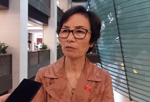 Đại biểu Bùi Thị An cho biết, muốn tiếp tục chất vấn Bộ trưởng Phạm Vũ Luận, nhưng đã hết thời gian. ảnh: Ngọc Quang. Đại biểu Bùi Thị An cho biết, muốn tiếp tục chất vấn Bộ trưởng Phạm Vũ Luận, nhưng đã hết thời gian. ảnh: Ngọc Quang.