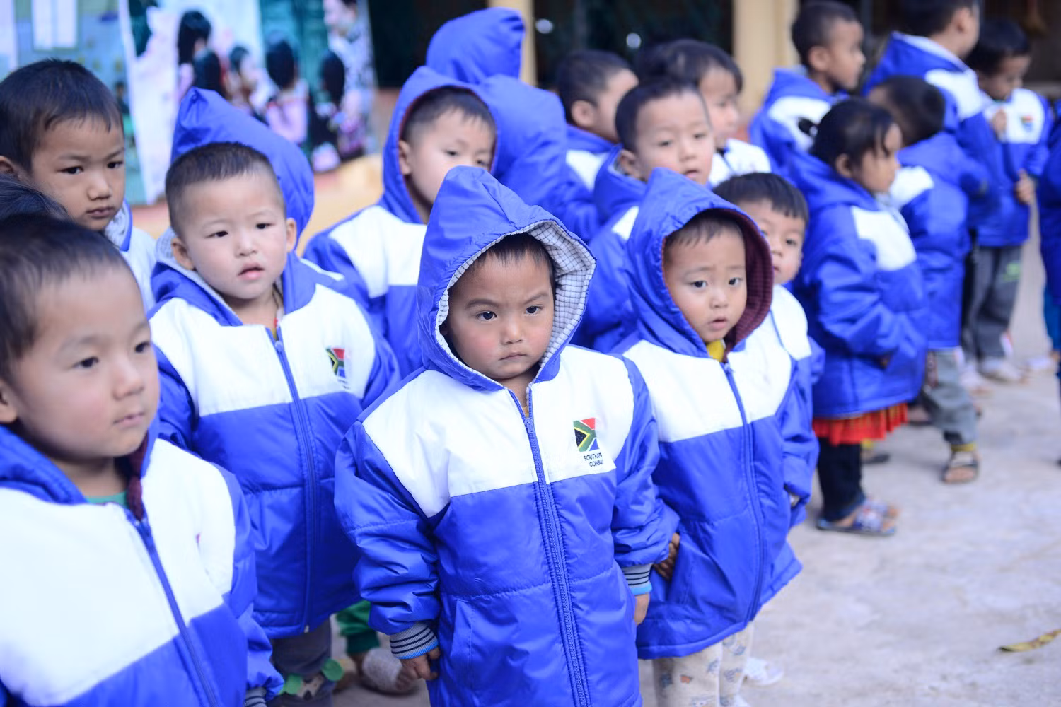 Các em học sinh mầm non Sen Thượng.