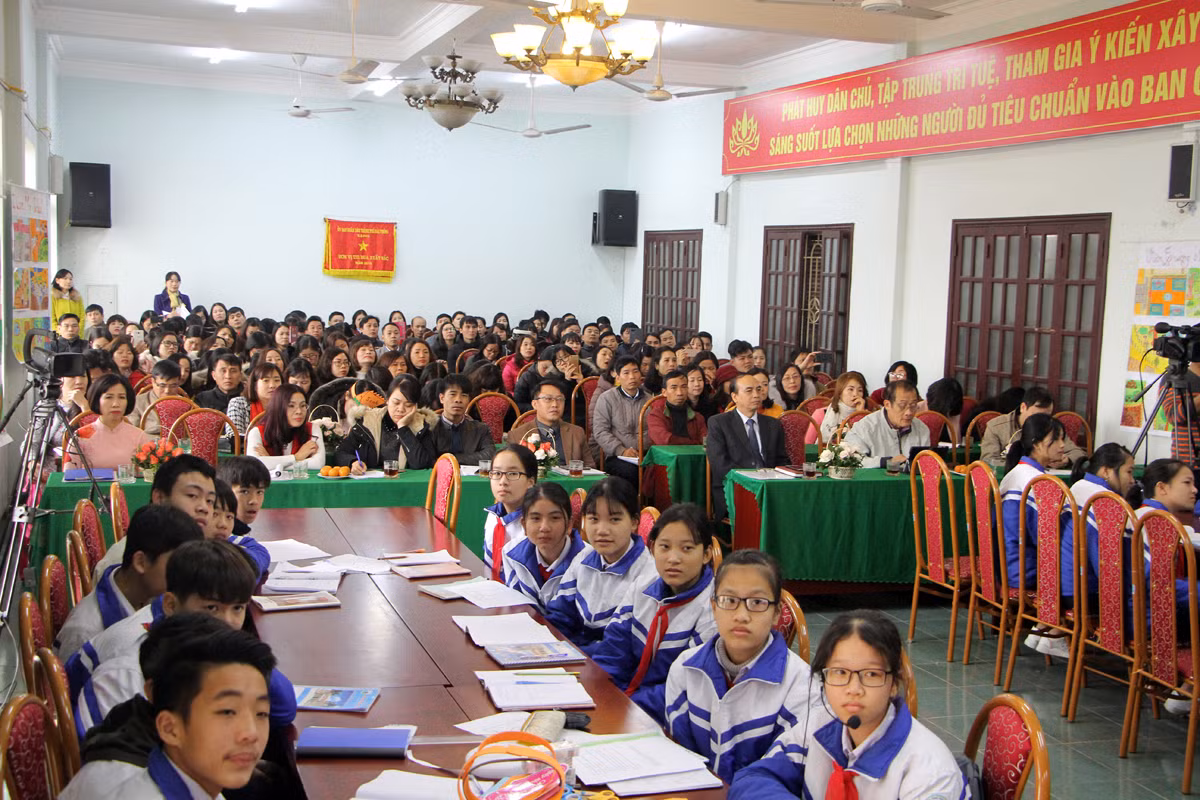 Chuyên đề của Trường Trung học cơ sở Anh Dũng được tổ chức thành công, thu hút sự quan tâm của các trường trên địa bàn thành phố Hải Phòng (Ảnh: Lã Tiến)