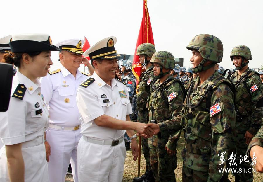 Lãnh đạo hải quân Trung Quốc chào đón đoàn Thái Lan