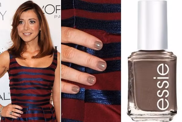 Alyson Hannigan chọn màu móng nâu nhạt rất hợp với vẻ trẻ trung, khỏe khoắn và năng động của cô nàng.